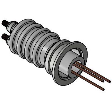 20+KV真空貫穿KF電極法蘭